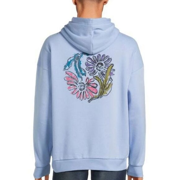 No Boundaries Blue Graphic Skull Hoodie Oversized XL NWT - Picture 1 of 7